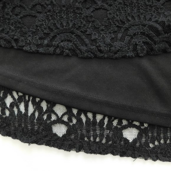 Downeast A-Line Black Lace Midi-length Dress with Lining, Size M - Picture 6 of 7